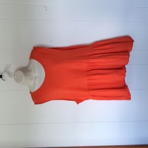 Free people oversized orange peplum cotton tank size medium